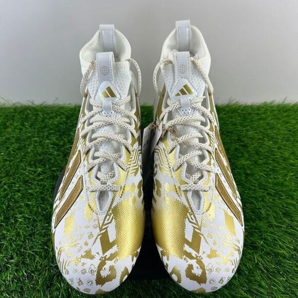 Adidas Freak 23 7v7 SMU Men Size 12.5 White Gold Football Cleats HP2442 NEW - Picture 3 of 8